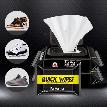 Shoe Tissue- Disposable 12 Pieces/Pack Shoe Sneaker Wipes Cleaner(Pack of 1)